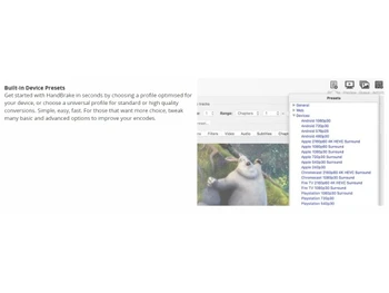 handbrake built in devices