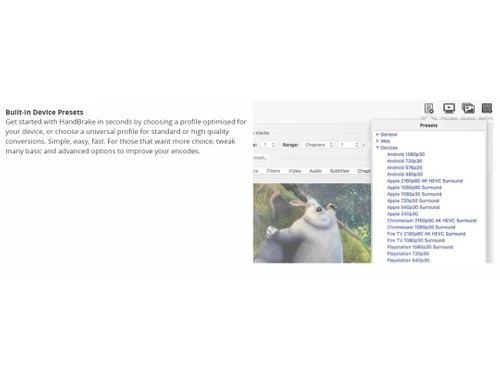handbrake built in devices