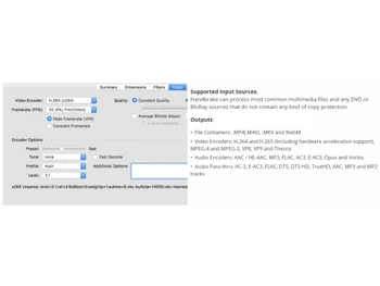 handbrake support input files