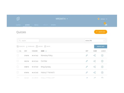 Socrative quizzes