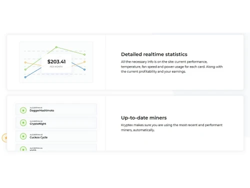 kryptex realtime statistics