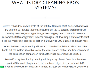 axcess it dry cleaning