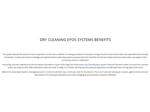 axcess it dry cleaning benefits