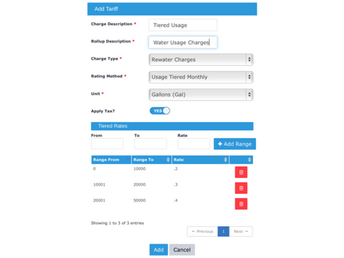 utility water billing