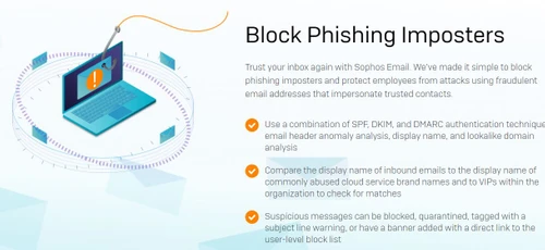 Sophos Email Security block phishing