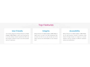 Stone Crusher Software features