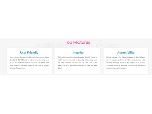 Stone Crusher Software features