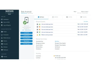 Sophos Mobile Security dashboard