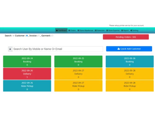 elaundry dashboard