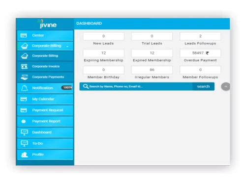 Jivine dashboard
