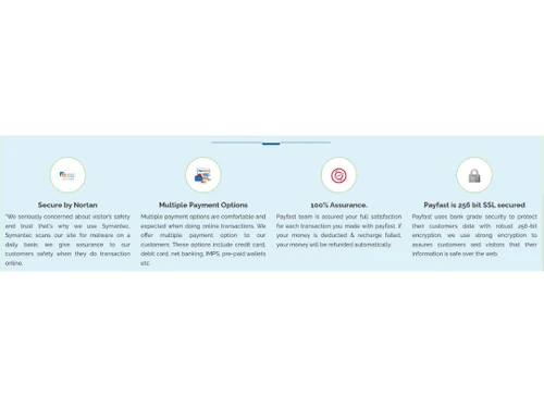 All your Online Transaction are completely safe and secure