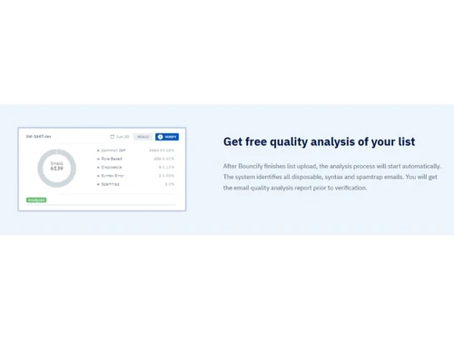 Bouncify Free quality analysis of your list