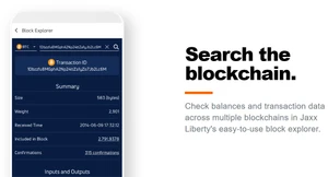 jaxx liberty search the blockchain