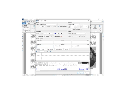 pdfstudio Header Footer