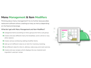 syntiaro menu management
