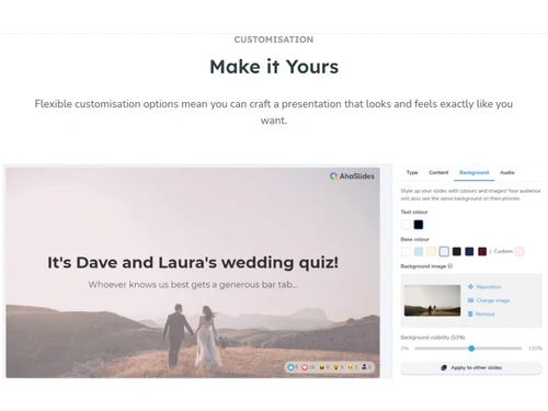 ahaslides customization