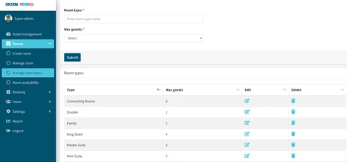 MoxieRooms ROOM TYPES