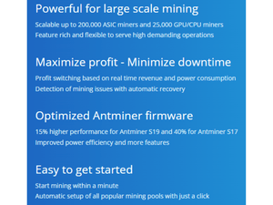 awesome miner mobile interface