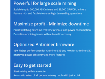awesome miner mobile interface