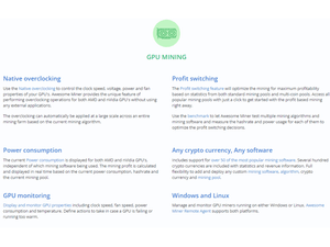 awesome miner web interface
