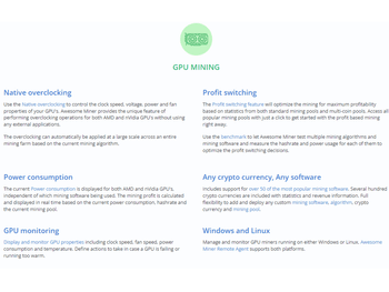 awesome miner web interface