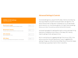 cudo miner advanced settings & controls