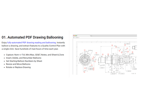 1factory pdf drawing ballooning