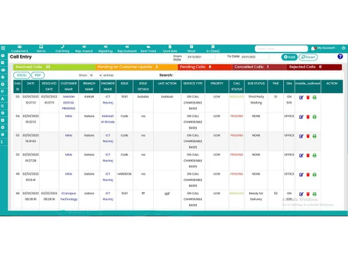 procrm call-entry