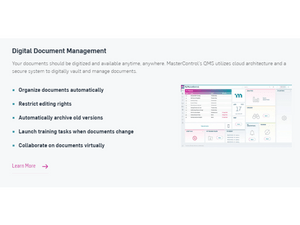mastercontrol quality excellence document management