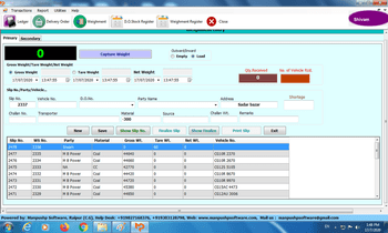 matrix4 weighbridge transaction