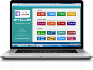 acvm school erp dashboard