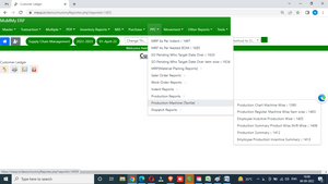mummy erp software production machine