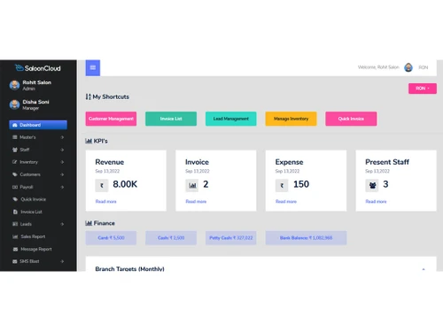 saloon cloud dashboard