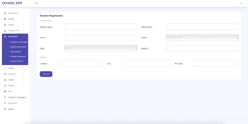 csdt school management student registration