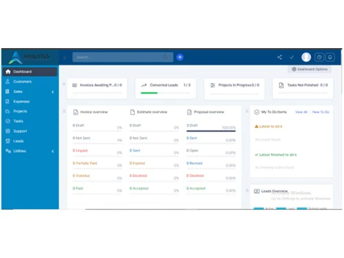axolotls crm dashboard