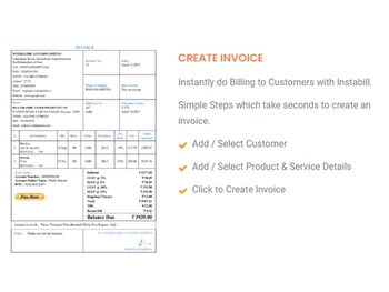 instabill create invoice