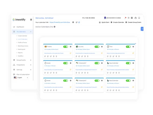 imeetify dashboard