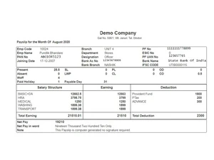hrplanets-employee payslip