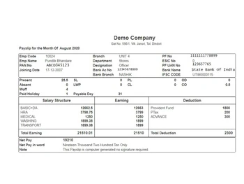 hrplanets-employee payslip