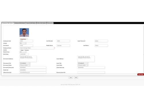 hrplanets employee profile