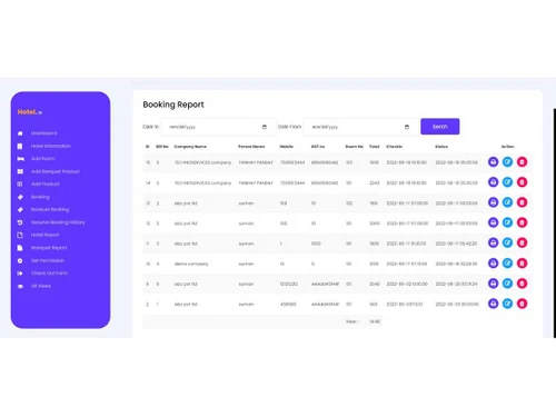 webslayout booking report