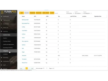 yumapos inventory items