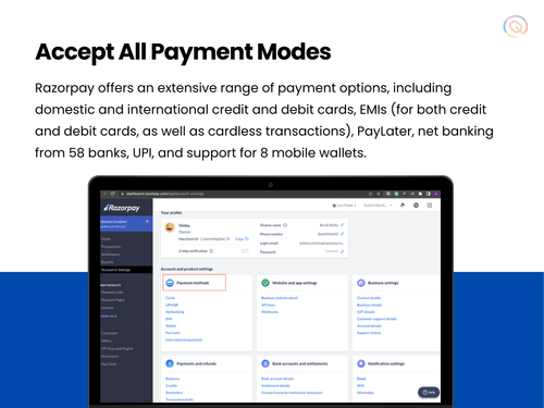 razorpay payment mode