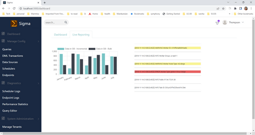 kash tech sigma api live reporting