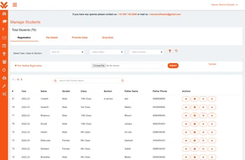 veevar software student management