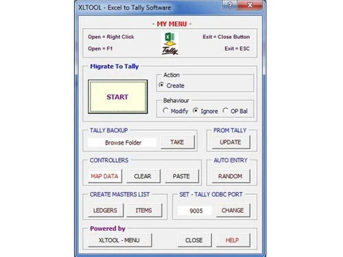 xltool excel to tally backup