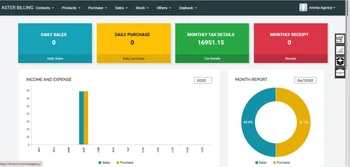 Aster billing dashboard