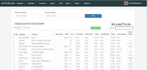 Aster billing stock report