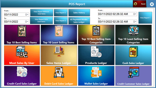 megasoftware pos billing reports