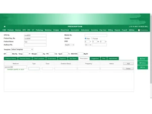 sara hospital software prescription